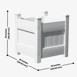 Vinyl Planter Box - 16" White -The Birdhouse Chick 16 White Vinyl Planter Box 2
