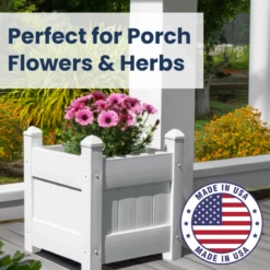 Vinyl Planter Box - 16" White -The Birdhouse Chick 16 White Vinyl Planter Box 5