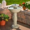 2-Tier Solar Fountain Bird Bath- Country Gardens -The Birdhouse Chick 2 tier Solar Fountain Bird Bath