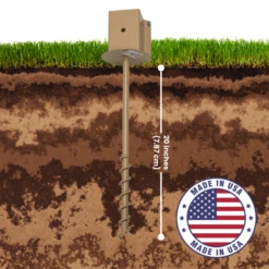 Twist-In 4x4 Post Ground Socket -The Birdhouse Chick 4 x 4 Post Steel Ground Socket 6 a20eed0a da82 4462 96d1 707ecb28cfda