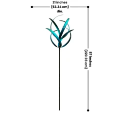 Marshall 87" Caribbean Blue & Emerald Green Kinetic Cheyenne Wind Spinner - Dual-Level Garden Whirligig -The Birdhouse Chick 87 Caribbean Blue Kinetic Wind Spinner 2 2455bb91 4ad9 4a33 b430 2bc636507bb6