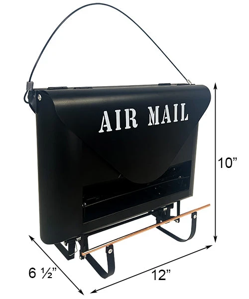 Air Mail Mailbox Squirrel-Resistant Bird Feeder β Black Metal Weight-Sensitive Hanging Feeder 5 Air Mail Mailbox Squirrel-Resistant Bird Feeder β Black Metal Weight-Sensitive Hanging Feeder - Image 3
