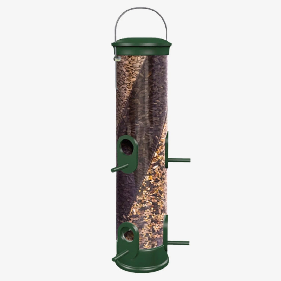 Gardman Peckish All Weather 3 Seed Twist Feeder β Green Metal & Clear 3-Chamber Tube Feeder 3 Gardman Peckish All Weather 3 Seed Twist Feeder β Green Metal & Clear 3-Chamber Tube Feeder