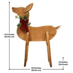Amish-Made Wooden Doe Statue - Handmade Christmas Decoration 9 Amish-Made Wooden Doe Statue - Handmade Christmas Decoration -The Birdhouse Chick Amish Made Wooden Doe Statue Handmade Christmas Decoration
