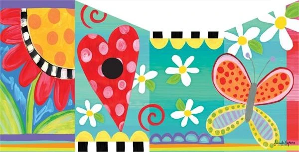 Folk Garden Floral Vinyl Birdhouse โ Vibrant All-Weather Decorative Bird Home 4 Folk Garden Floral Vinyl Birdhouse โ Vibrant All-Weather Decorative Bird Home - Image 2