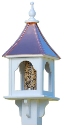 Copper Roof Bird Feeder - Square 28x10 8 Copper Roof Bird Feeder - Square 28x10 -The Birdhouse Chick BF 10 SQ BC