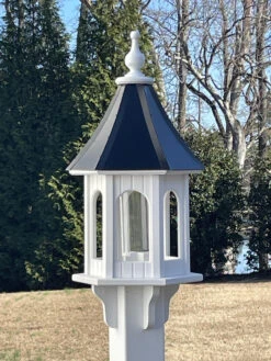 Luxury Black Vinyl Gazebo Bird Feeder - 28x10
