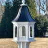 Luxury Black Vinyl Gazebo Bird Feeder Bell Shape - 28x12 -The Birdhouse Chick BF12 Panels BLK