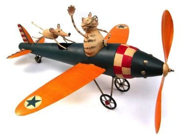 Cat Aviator Whirligig With Pole 3 Cat Aviator Whirligig With Pole