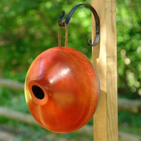 Ellipse Sustainable Mango Wood Birdhouse โ Modern Hand-Turned Nesting Box in 3 Colors 3 Ellipse Sustainable Mango Wood Birdhouse โ Modern Hand-Turned Nesting Box in 3 Colors
