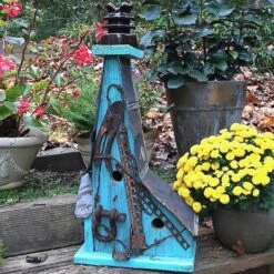 Barn Wood Birdhouse- Vintage Insulator Series 9 Barn Wood Birdhouse- Vintage Insulator Series -The Birdhouse Chick Barn Wood Birdhouse Glass Insulator 4