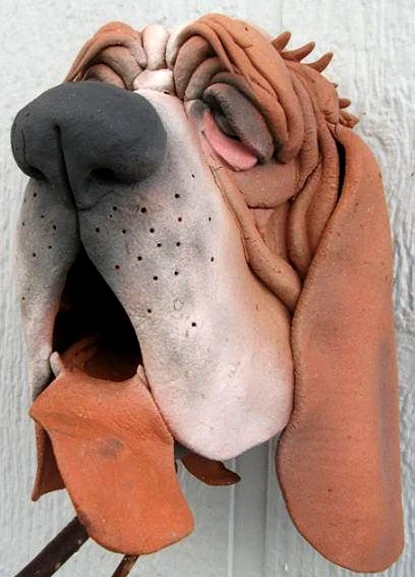 Basset Hound Ceramic Birdhouse 3 Basset Hound Ceramic Birdhouse