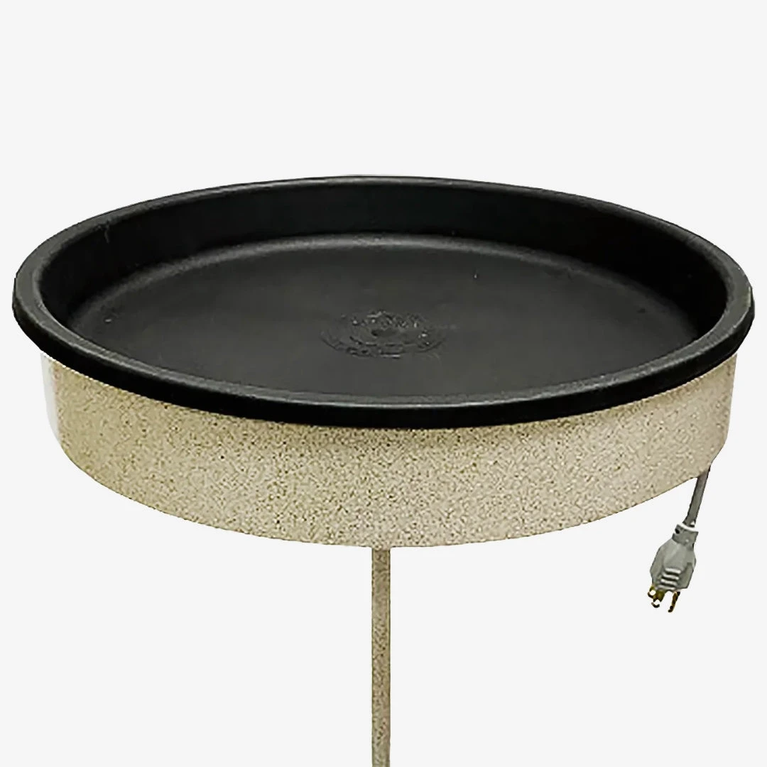 Beige Erva Heated Bird Bath With Pole For Cold Weather 6 Beige Erva Heated Bird Bath With Pole For Cold Weather - Image 4