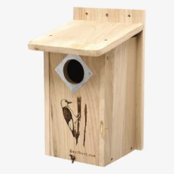 BestNest Classic Natural Wood Three-Woodpecker House with Metal Predator Guard 9 BestNest Classic Natural Wood Three-Woodpecker House with Metal Predator Guard -The Birdhouse Chick BestNest Three Woodpecker House Ideal for Woodpecker Species