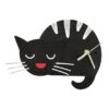 Black Sleepy Cat Pendulum Clock -The Birdhouse Chick Black Cat Wall Clock