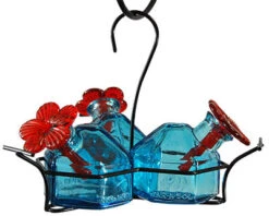 Bouquet Classic Hummingbird Feeder -The Birdhouse Chick Bouquet 3 Glass Hummingbird Feeder