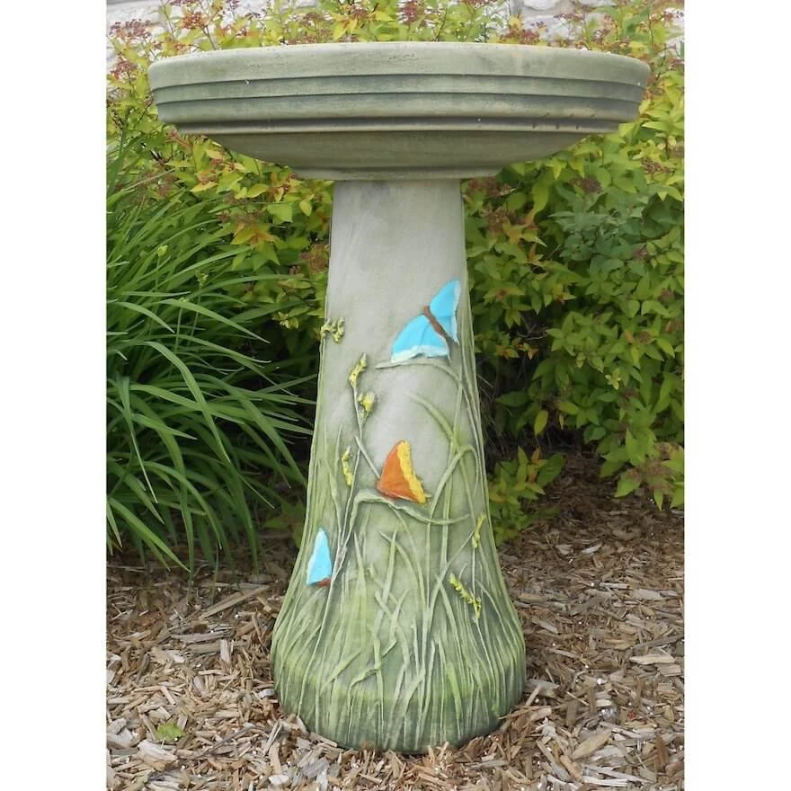 Butterfly Meadow Bird Bath-Locking Top 3 Butterfly Meadow Bird Bath-Locking Top