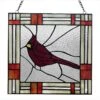 Cardinal Stained Glass Panel