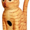 Cat Sitting Wooden Birdhouse -The Birdhouse Chick Cat Sitting Tabby Wooden Biedhouse
