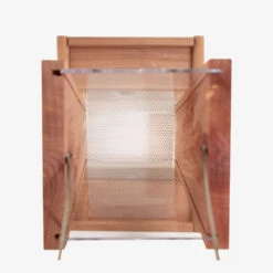 Handmade Amish Red Cedar Hopper Bird Feeder โ Vibrant Red Roof Eco-Friendly Hanging Feeder 10 Handmade Amish Red Cedar Hopper Bird Feeder โ Vibrant Red Roof Eco-Friendly Hanging Feeder -The Birdhouse Chick Cedar and Recycled Plastic Hopper Bird Feeder with Red Roof Handmade Amish Craftsmanship 4