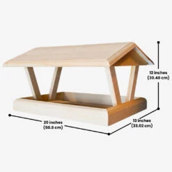 Coveside Cottage Natural Pine Fly-Through Platform Bird Feeder β Pitched Roof Large Capacity 7 Coveside Cottage Natural Pine Fly-Through Platform Bird Feeder β Pitched Roof Large Capacity -The Birdhouse Chick Charming Coveside Cottage Bird Feeder Natural Wooden Design for Birds 2