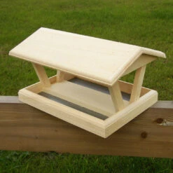 Coveside Cottage Natural Pine Fly-Through Platform Bird Feeder β Pitched Roof Large Capacity 6 Coveside Cottage Natural Pine Fly-Through Platform Bird Feeder β Pitched Roof Large Capacity -The Birdhouse Chick Charming Coveside Cottage Bird Feeder Natural Wooden Design for Birds 3