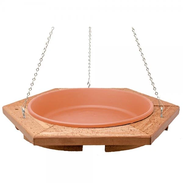 Classic Hanging Wood Bird Bath 4 Classic Hanging Wood Bird Bath - Image 2