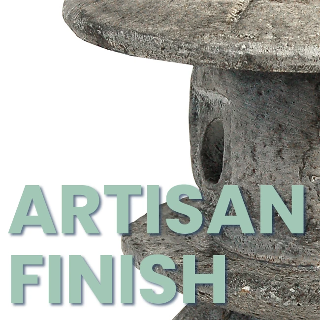 Zen Haven Small Round Pagoda Statue Set of 2 – Handcrafted Concrete Garden Lanterns in Pre-Aged Gray 5 Zen Haven Small Round Pagoda Statue Set of 2 – Handcrafted Concrete Garden Lanterns in Pre-Aged Gray - Image 3