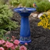 Cobalt Bloom Solar Birdbath -The Birdhouse Chick Cobalt Bloom Solar Birdbath