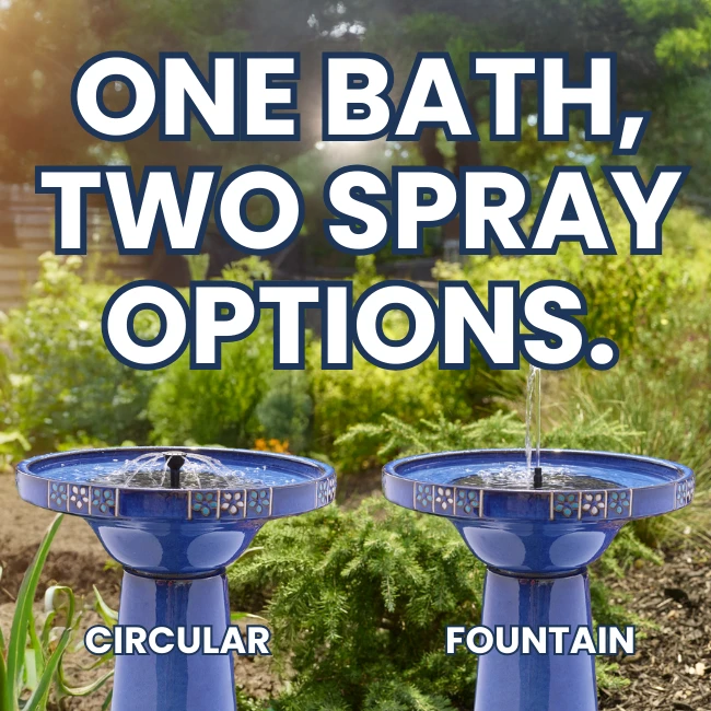 Cobalt Bloom Solar Birdbath 5 Cobalt Bloom Solar Birdbath - Image 3