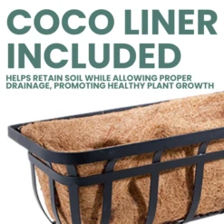 Deck Railing Wrought Planter 10 Deck Railing Wrought Planter -The Birdhouse Chick Coco Liner Deck Railing Planter