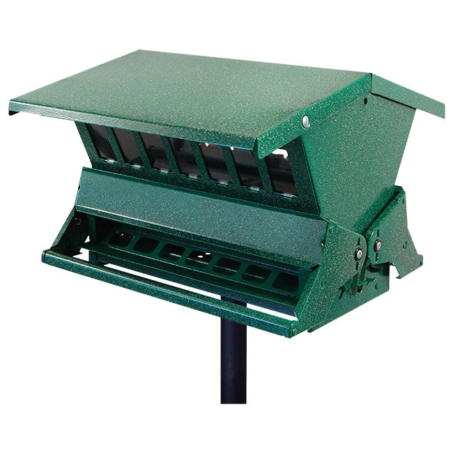 Twice The Treats Speckled Green All-Metal Bird Feeder β Squirrel-Proof Weight-Sensitive Pole & Hanger System 4 Twice The Treats Speckled Green All-Metal Bird Feeder β Squirrel-Proof Weight-Sensitive Pole & Hanger System - Image 2