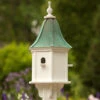 Copper Roof Birdhouse 28x12- 3 Perches -The Birdhouse Chick Copper Roof Birdhouse 3 perches Patina