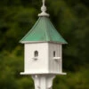 Copper Roof Birdhouse 28x10- 4 Perches 2 Copper Roof Birdhouse 28x10- 4 Perches -The Birdhouse Chick Copper Roof Birdhouse Aquare Patina