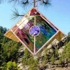 Copper-Stained Glass Birdhouse 16 Copper-Stained Glass Birdhouse -The Birdhouse Chick Copper Stained Glass Birdhouse Grape