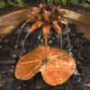 Copper Lotus Bird Bath Fountain Dripper -The Birdhouse Chick Copper lotus birdbath fountain