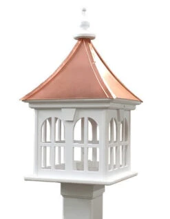 Copper Roof Vinyl/PVC Bird Feeder With Double Window- 29x14 -The Birdhouse Chick Copper Roof Bird Feeder Windows