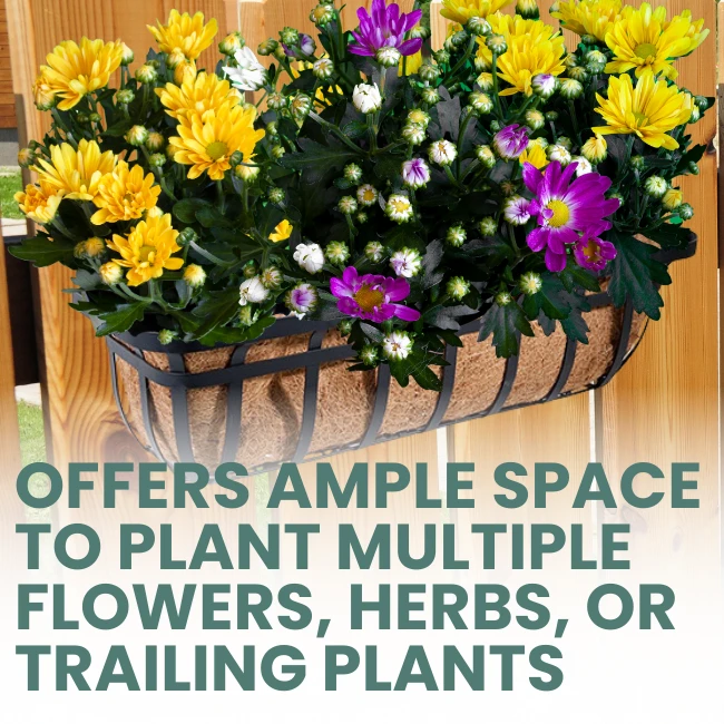 Deck Railing Wrought Planter 5 Deck Railing Wrought Planter - Image 3