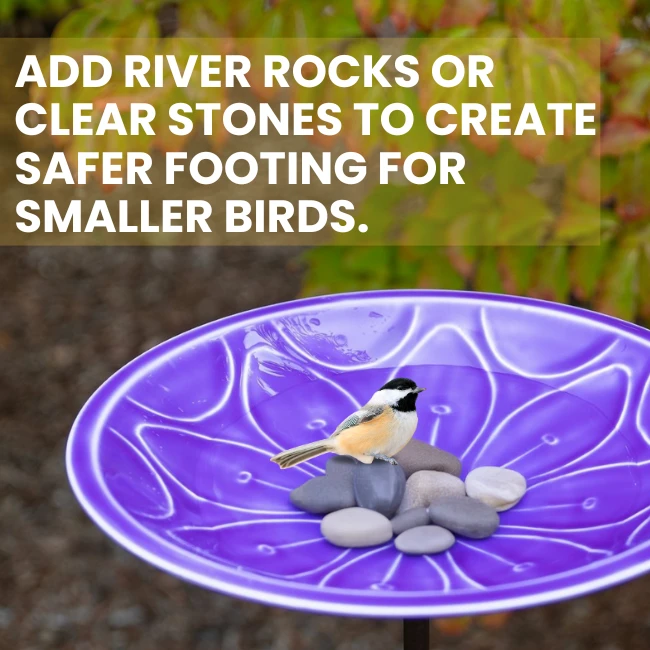 Violet Purple Hand-Embossed Flower Steel Staked Birdbath – 12” UV-Resistant Garden Decor 5 Violet Purple Hand-Embossed Flower Steel Staked Birdbath – 12” UV-Resistant Garden Decor - Image 3