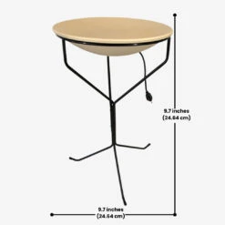 Durable Heated Bird Bath With Metal Stand – Allied Precision -The Birdhouse Chick DurableHeatedBirdBathwithMetalStand AlliedPrecision 2