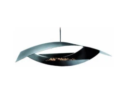 Esschert Design Jet Black Flight Mod Bird Feeder – Modern Fly-Thru Metal Hanging Feeder -The Birdhouse Chick FLIGHT