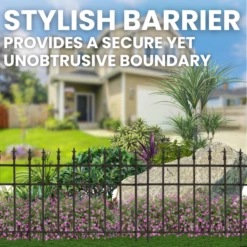 Noble Touch Finial Fence Set 13 Noble Touch Finial Fence Set -The Birdhouse Chick Finial Topped Fence Installed in Garden