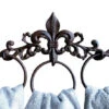 Fleur De Lis Iron Towel Rack -The Birdhouse Chick Fleur de lis iron towel rack