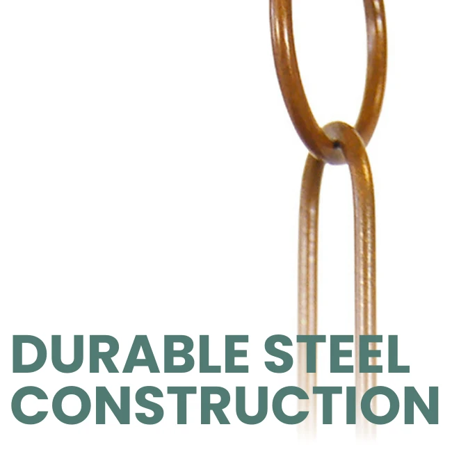 Floral Flow Rain Chain – Browned Copper 5 Floral Flow Rain Chain – Browned Copper - Image 3