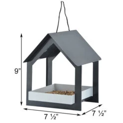 ESSCHERT DESIGN Steel Fly Through Hanging Bird Feeder 7 ESSCHERT DESIGN Steel Fly Through Hanging Bird Feeder -The Birdhouse Chick Fly Through Hanging Birdfeeder