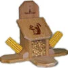 Premium Red Cedar Squirrel Feeder Combo – Large Munch Box with Dual Corn Cob Spikes -The Birdhouse Chick GAW SQUFDRnew