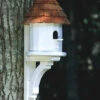 Architectural White Vinyl Birdhouse with Redwood Shake Roof – Flush Mount Garden Decor -The Birdhouse Chick GDx2 fb9e7dda d3d1 4bc9 94b0 5d21ea245ea8