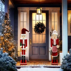 GIANT Nutcracker Mr. Claus Statue By Prime Retreat -The Birdhouse Chick Giant Nutcracker Mr and Mrs Claus Statue Prime Retreat Holiday Decorcopy