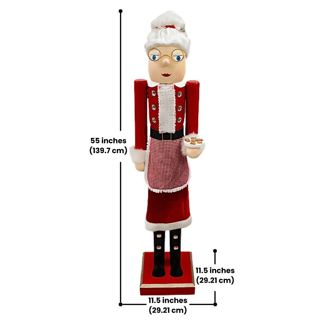 GIANT Nutcracker Mrs. Claus Statue By Prime Retreat 5 GIANT Nutcracker Mrs. Claus Statue By Prime Retreat - Image 3