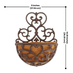 Half-Round Cast Iron Garden Wall Planter 11 Half-Round Cast Iron Garden Wall Planter -The Birdhouse Chick Half Round Cast Iron Garden Wall Planter 2